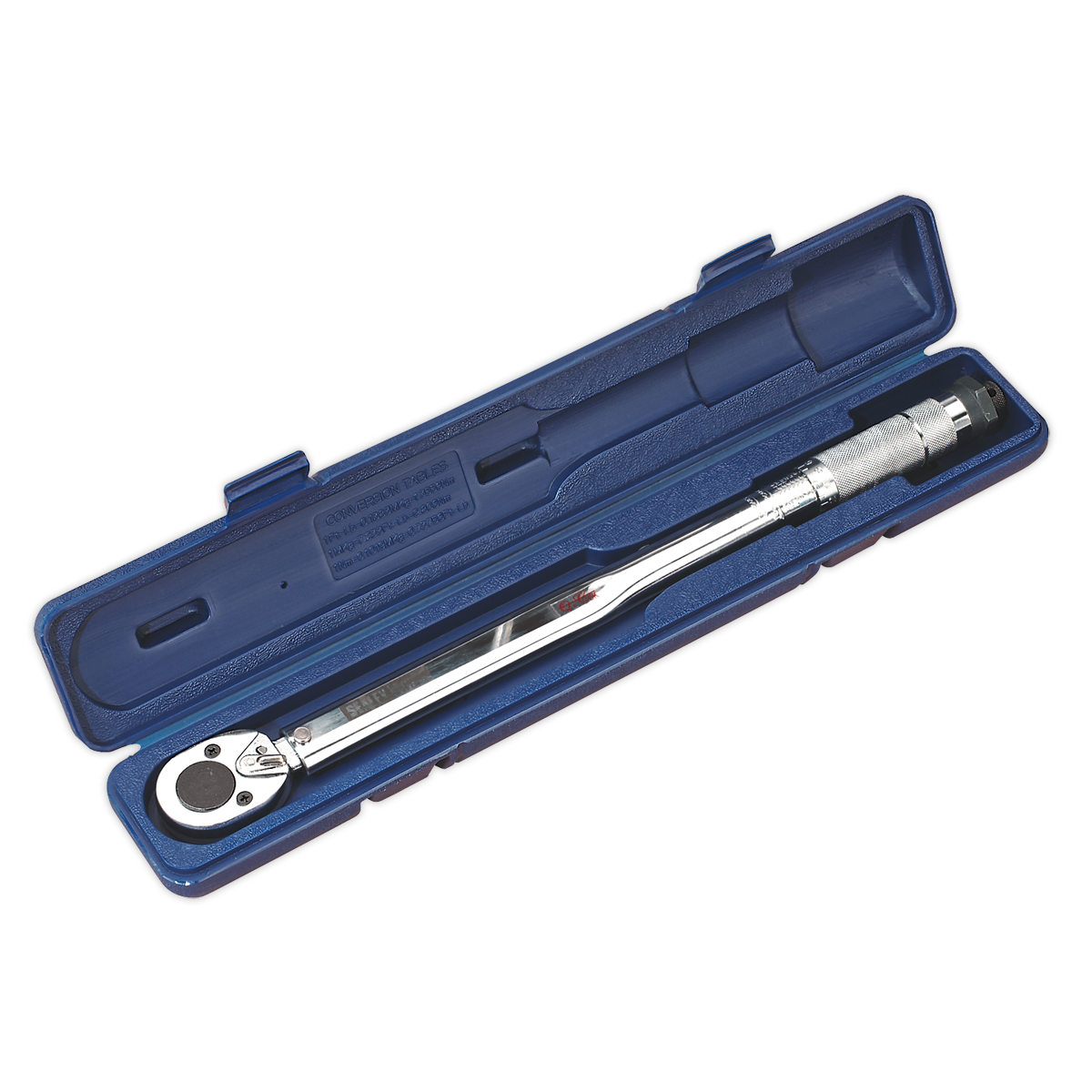 Sealey Micrometer Torque Wrench Ratchet Head 1/2" Drive Chrome Plated AK224