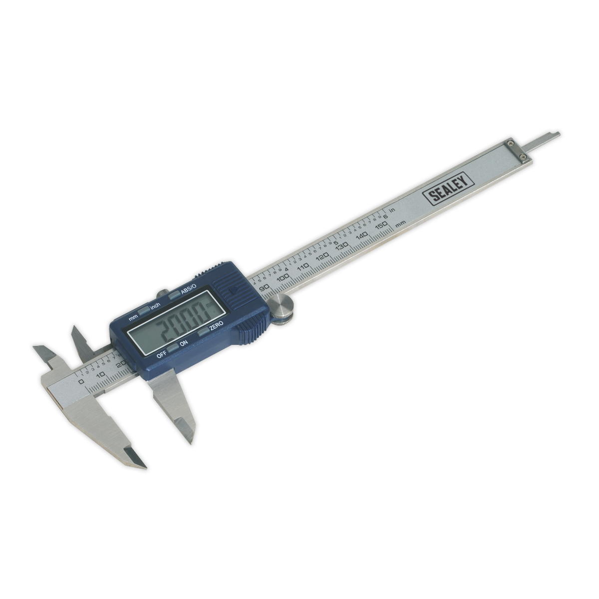 Sealey Digital Vernier Caliper 0-150mm 0-6" LCD Display Stainless Steel AK962EV