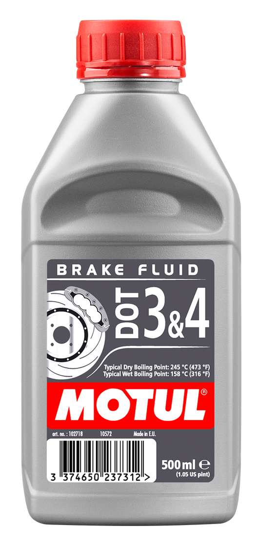 Motul DOT 3 & 4 0.500 Liter Brake and Clutch Systems Fluid Oil 102718