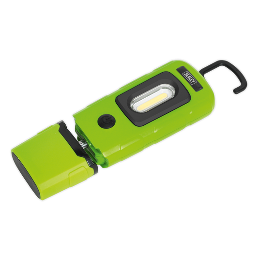 Sealey Rechargeable 360° Inspection Lamp LED Flash Light Torch Green LED3601G