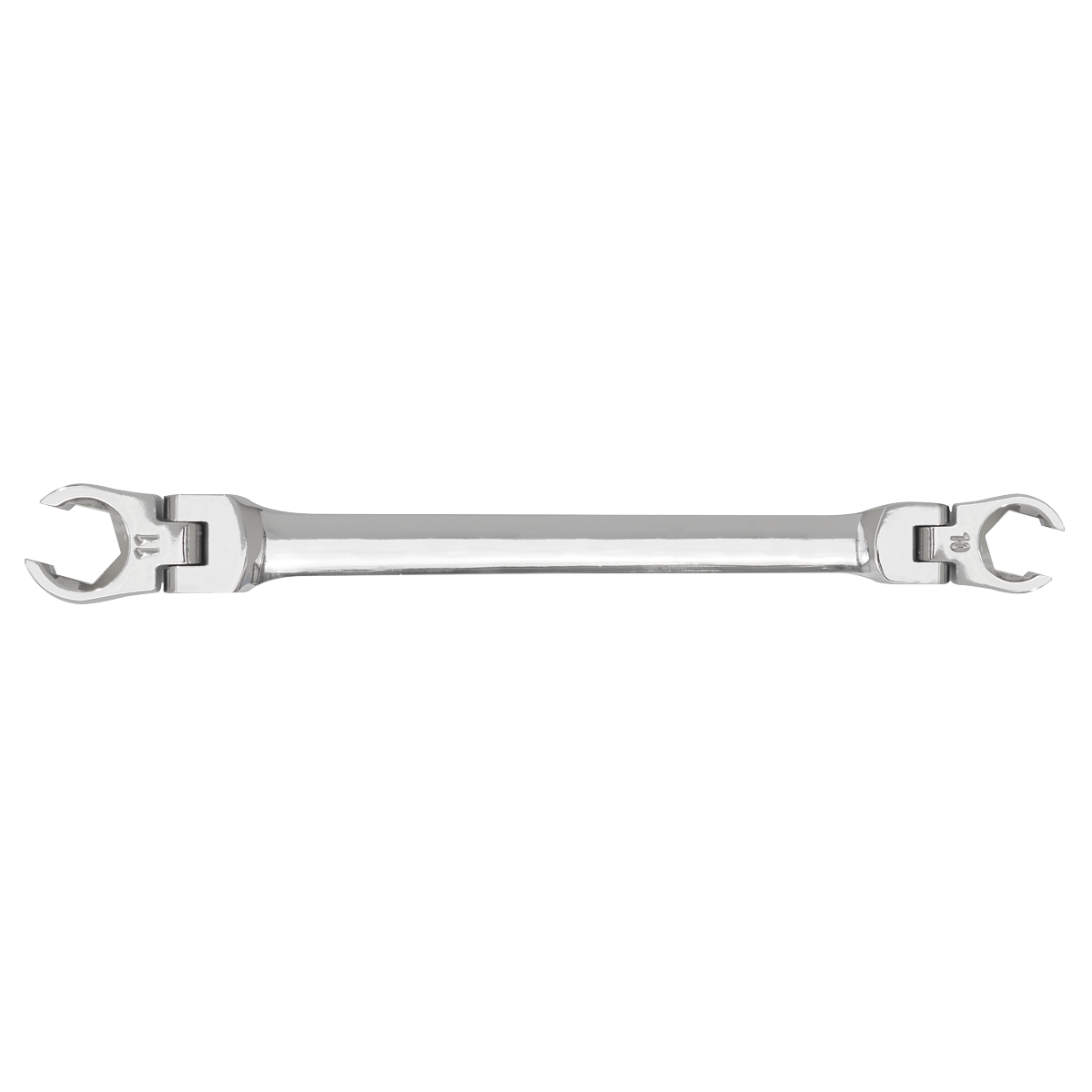 Sealey Flexi-Head Flare Nut Spanner 10 x 11mm Chrome Vanadium Steel AK26521