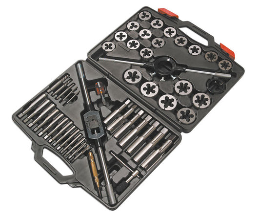 LASER 3246 51pc Metric Tap and Die Set Carbon Impregnated Alloy Steel Threading