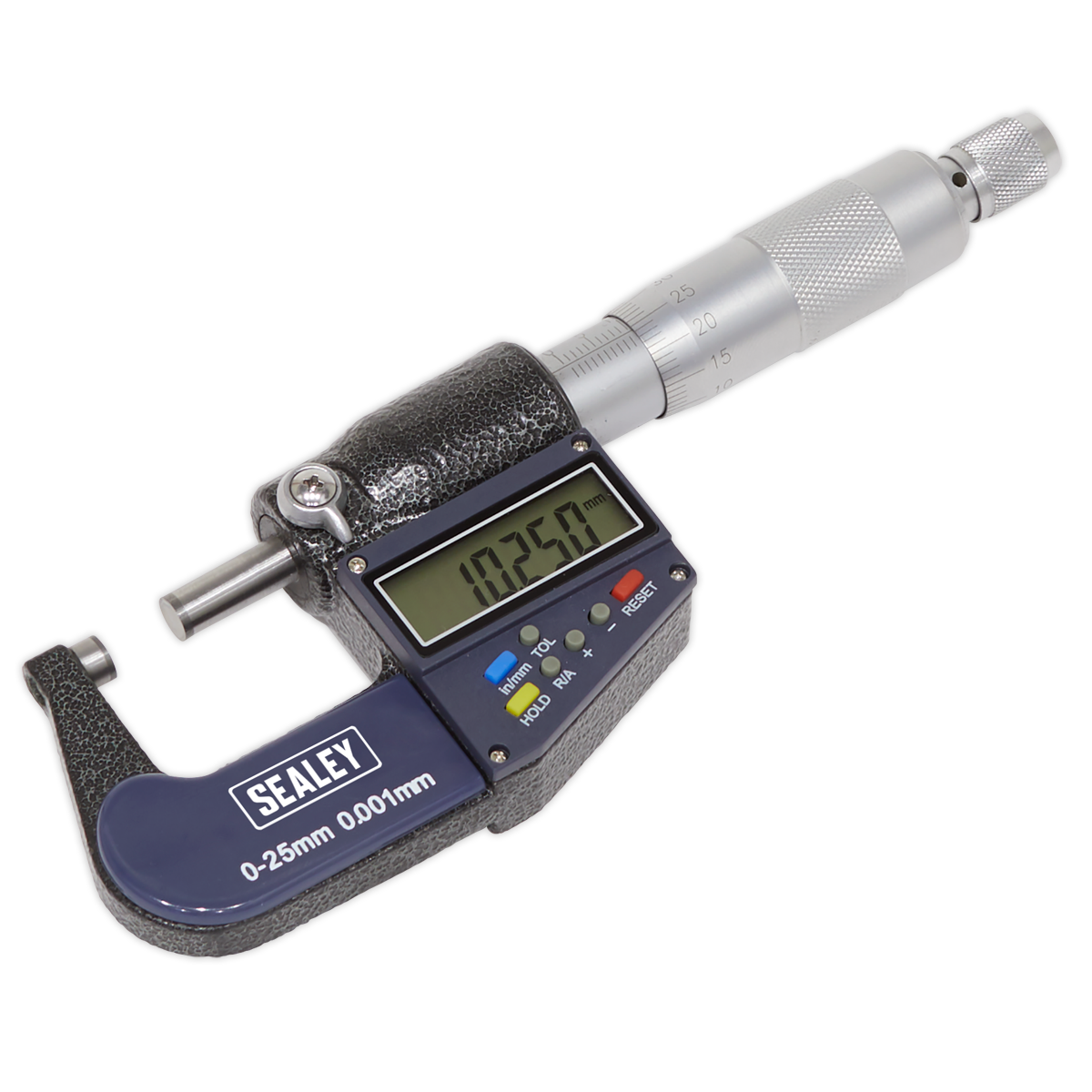 Sealey Digital External Micrometer 0mm - 25mm 0" - 1" Auto Power Off AK9635D