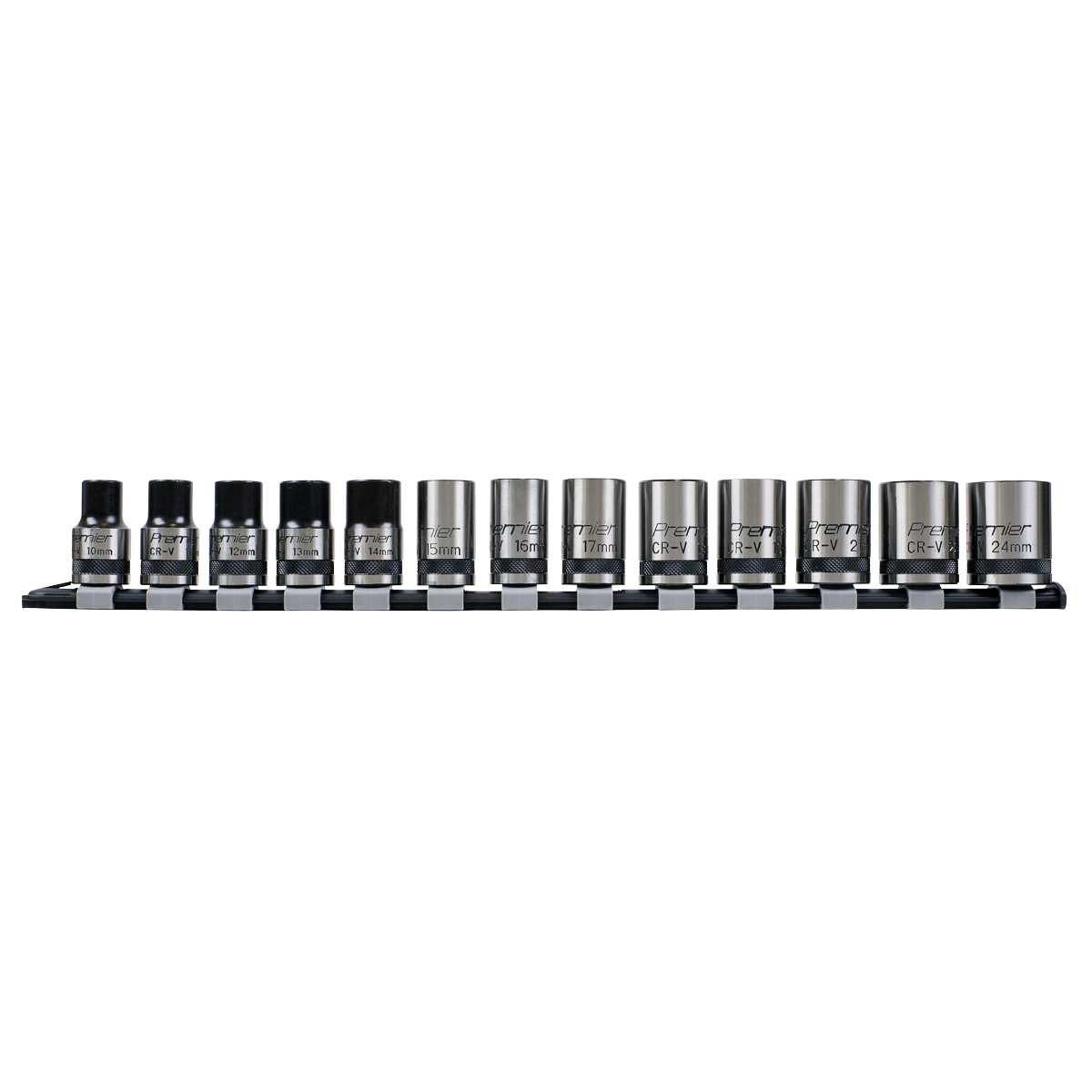 Sealey Socket Set 13 Pcs 1/2" Square Drive Lock-On 6 Point Black Series AK2742B
