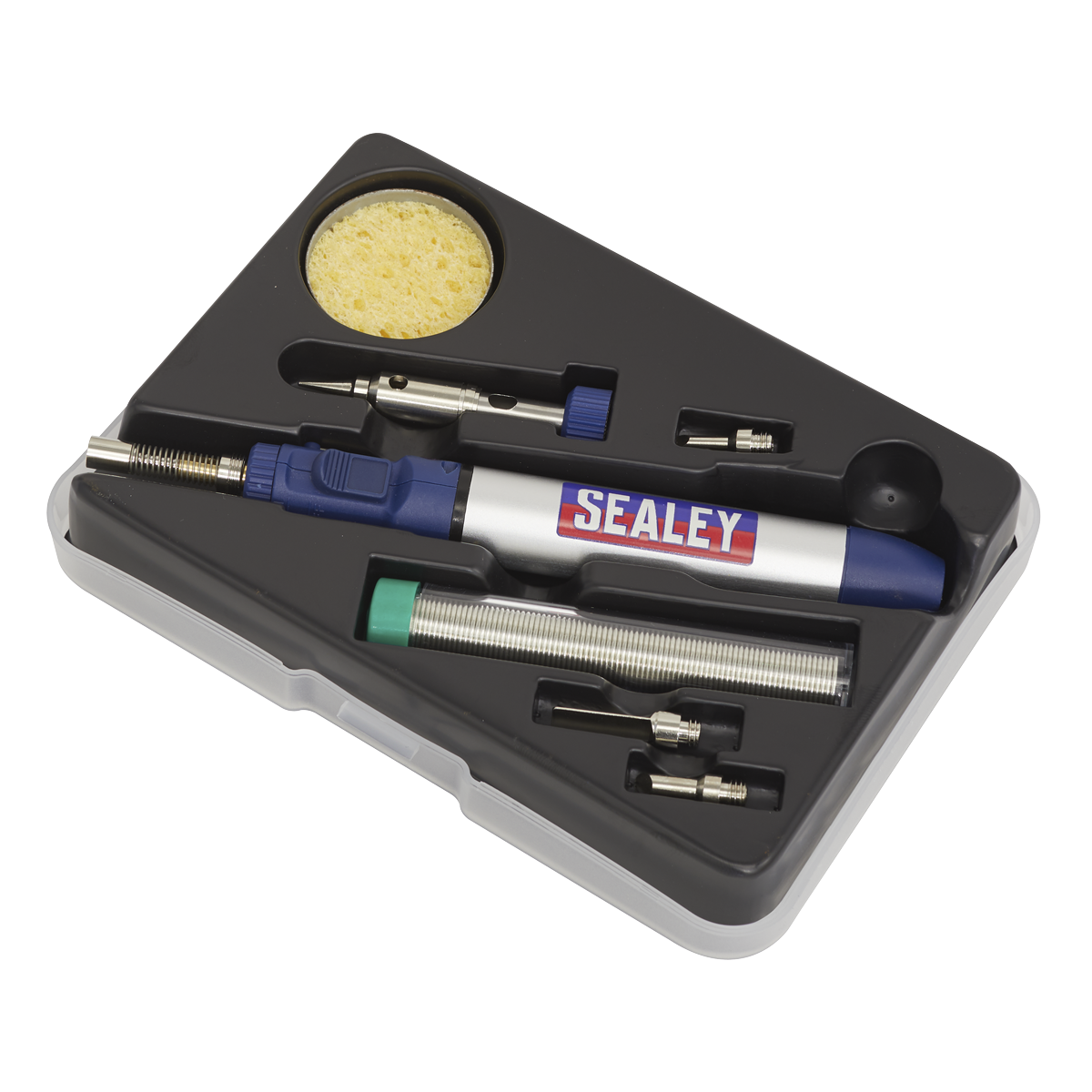 Sealey Micro Butane Torch Kit 10 Pieces Fitted With Retractable Stand AK2953