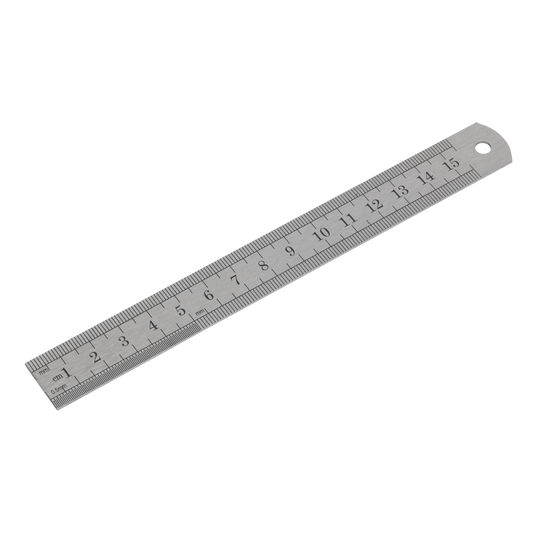 Sealey Steel Rule With Metric & Imperial Graduations 150mm/6" Length AK9640