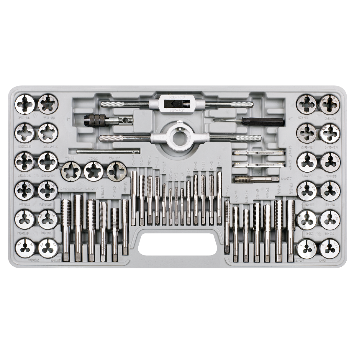 Sealey 60 Pieces Tap & Die Set With Machined Lead-Ins - Metric & Imperial AK3060