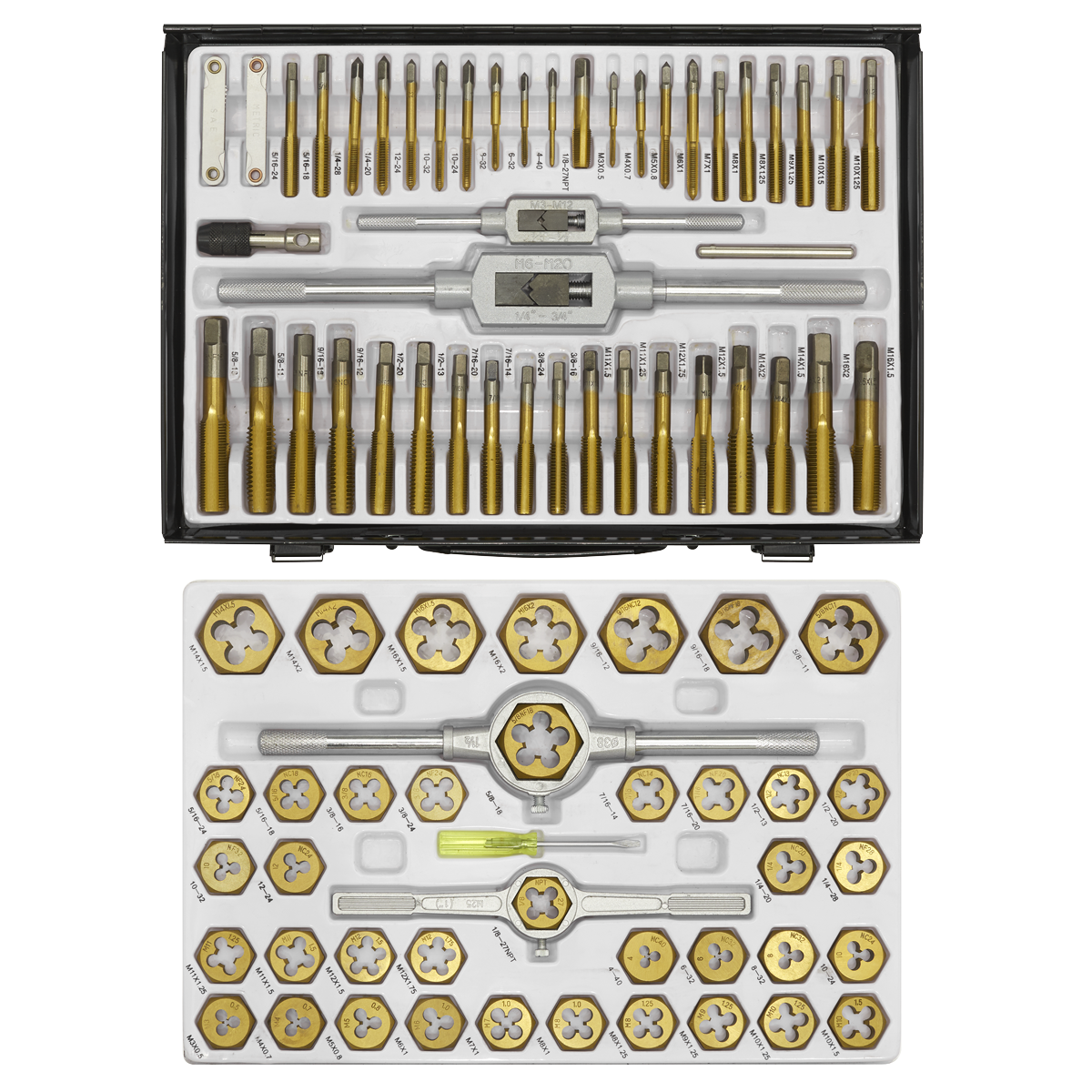 Sealey 86 Pieces Hexagonal Tap & Die Set Metric & SAE/Imperial Tool AK3086HIM