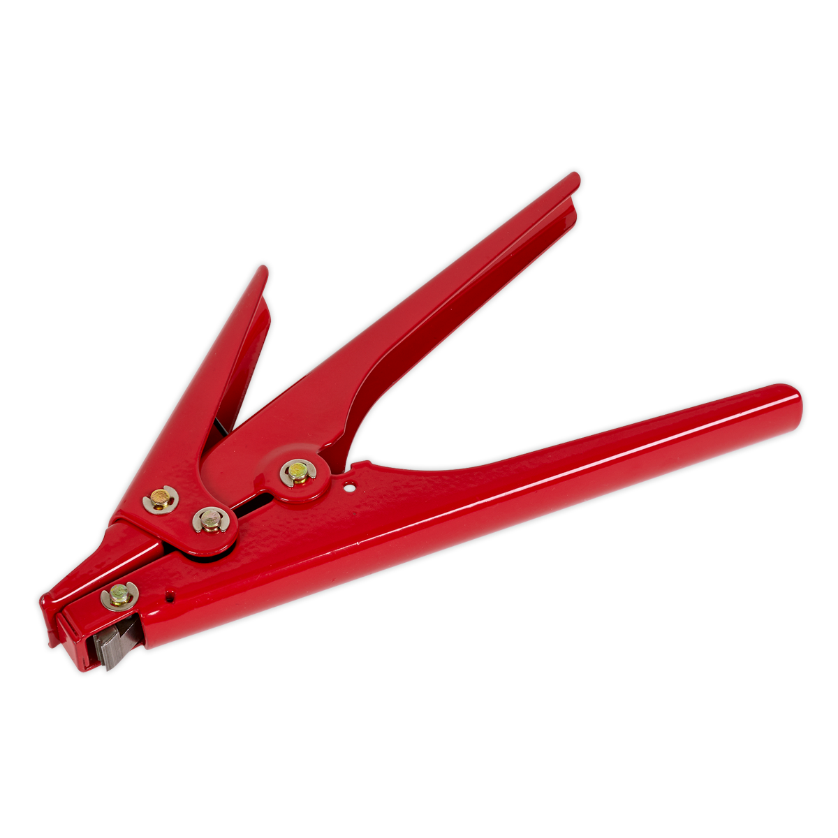 Sealey Cable Tie Fastening Tool Spring Loaded Handle and Cutter Red AK3254