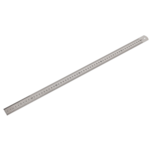 Sealey Steel Rule With Metric & Imperial Graduations 600mm 24" Length AK9642
