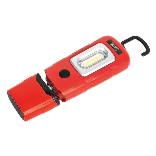 Sealey Rechargeable Inspection Lamp 360 Degree 3W COB 1W SMD LED Red LED3601R