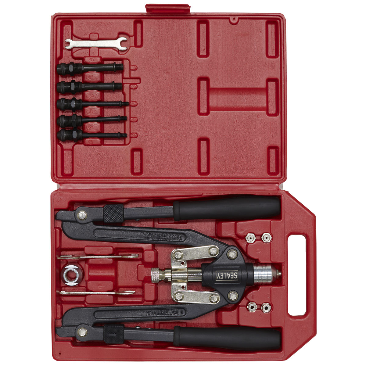 Sealey Rivet & Threaded Nut Rivet Kit With Comfortable Cushion Grips AK39602