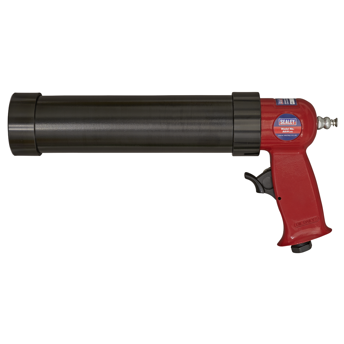 Sealey 230mm Air Operated Caulking Gun With Trigger Control Red/Black AK41
