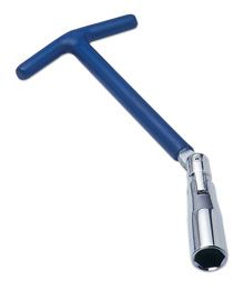 LASER 0246 Spark Plug Socket 16mm T-Bar Handle With Universal Joint Steel