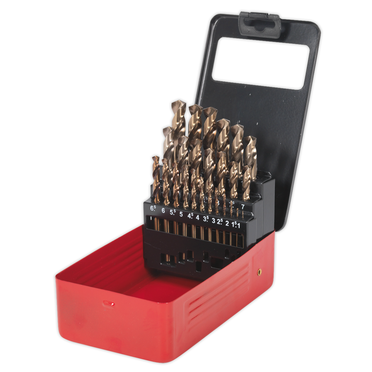 Sealey Cobalt Drill Bit Set 25 Pieces Metric Supplied Metal Storage Case AK4702