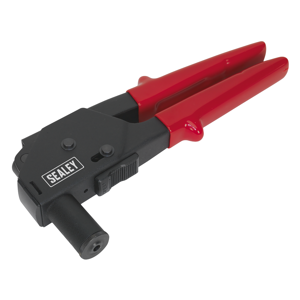 Sealey Plastic Riveting Kit With Universal Nose Piece 220mm - Red/Black AK499