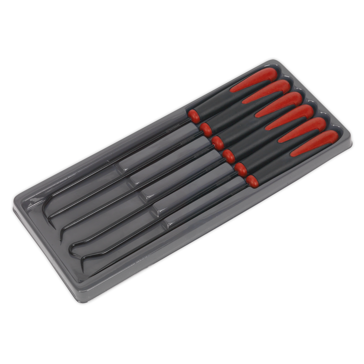 Sealey Pick & Hook Set 6 Pieces Extra-Long Black Finished Steel Shafts AK5215