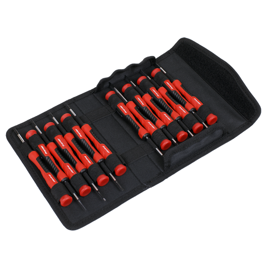 Sealey Precision Screwdriver Set 15 Pieces Slotted Phillips TRX-Star AK97326