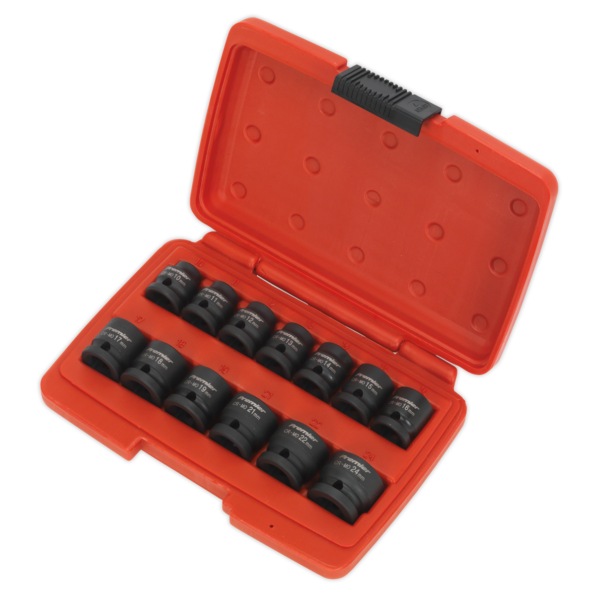 Sealey Impact Socket Set 13 Pieces 1/2" Square Drive Low Profile Metric AK5613LP