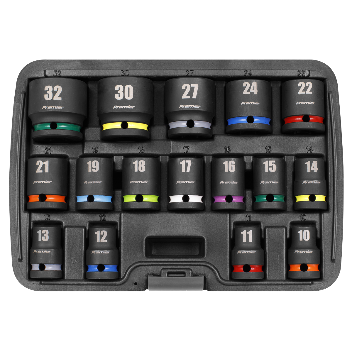 Sealey Impact Socket Set in Storage Case 16 Pieces 1/2" Square Drive AK5625M