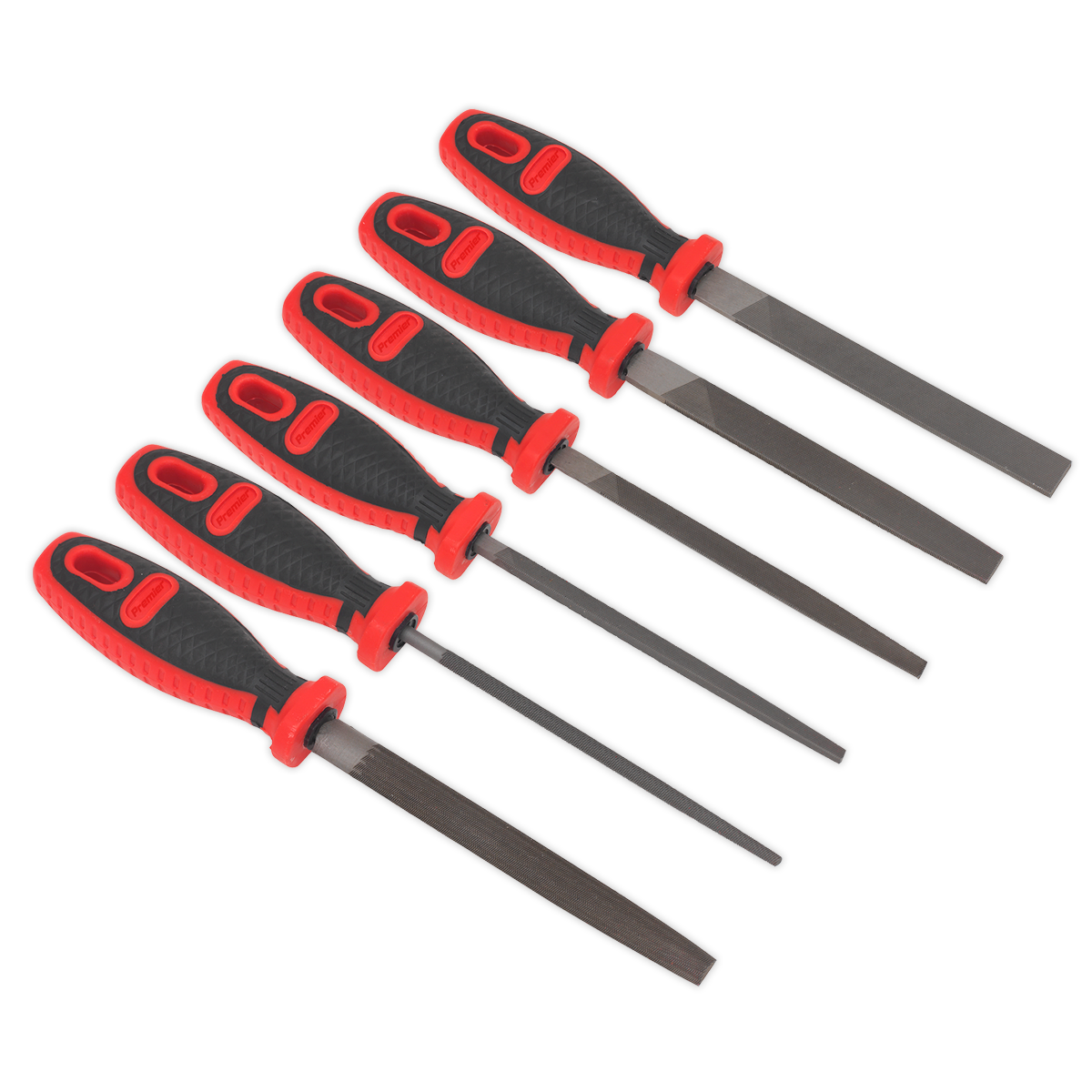 Sealey Engineers File Set With Comfort Grip Handles 6 Pieces 150mm AK580