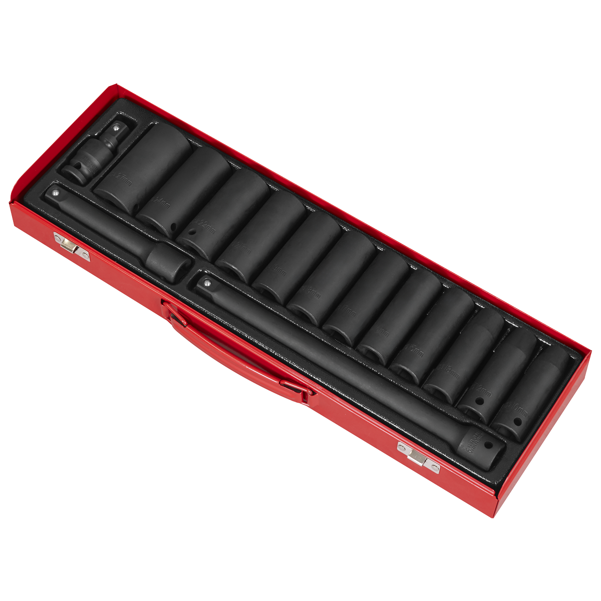 Sealey WallDrive Impact Socket Set 15 Pcs 1/2" Square Drive Deep Metric AK5815M