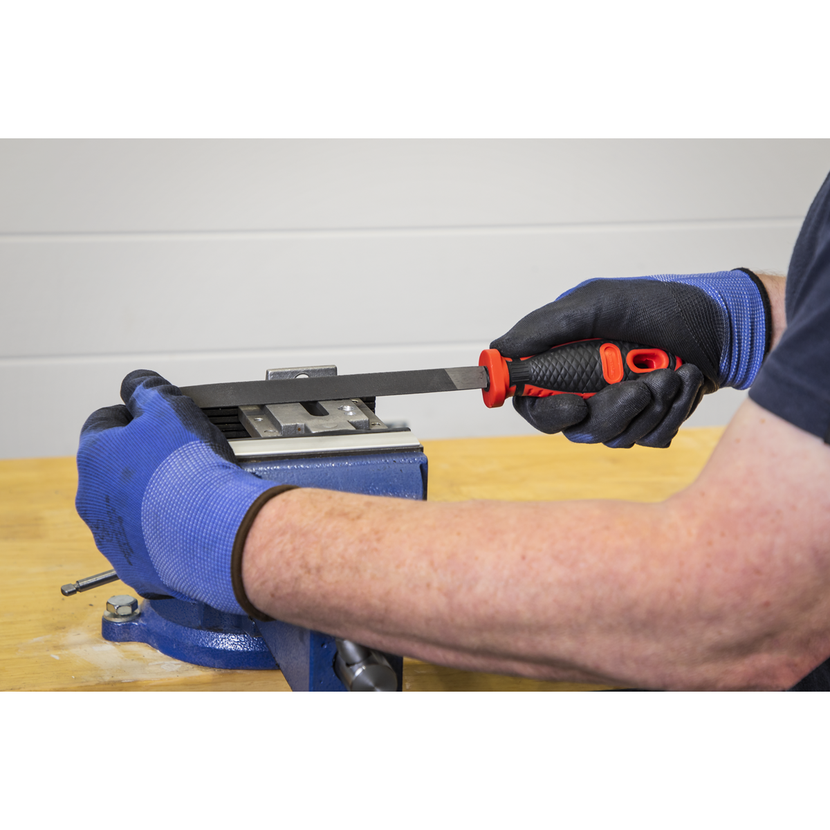 Sealey Smooth Cut 3-Square Engineers File With Comfort Grip Handle 200mm AK5864