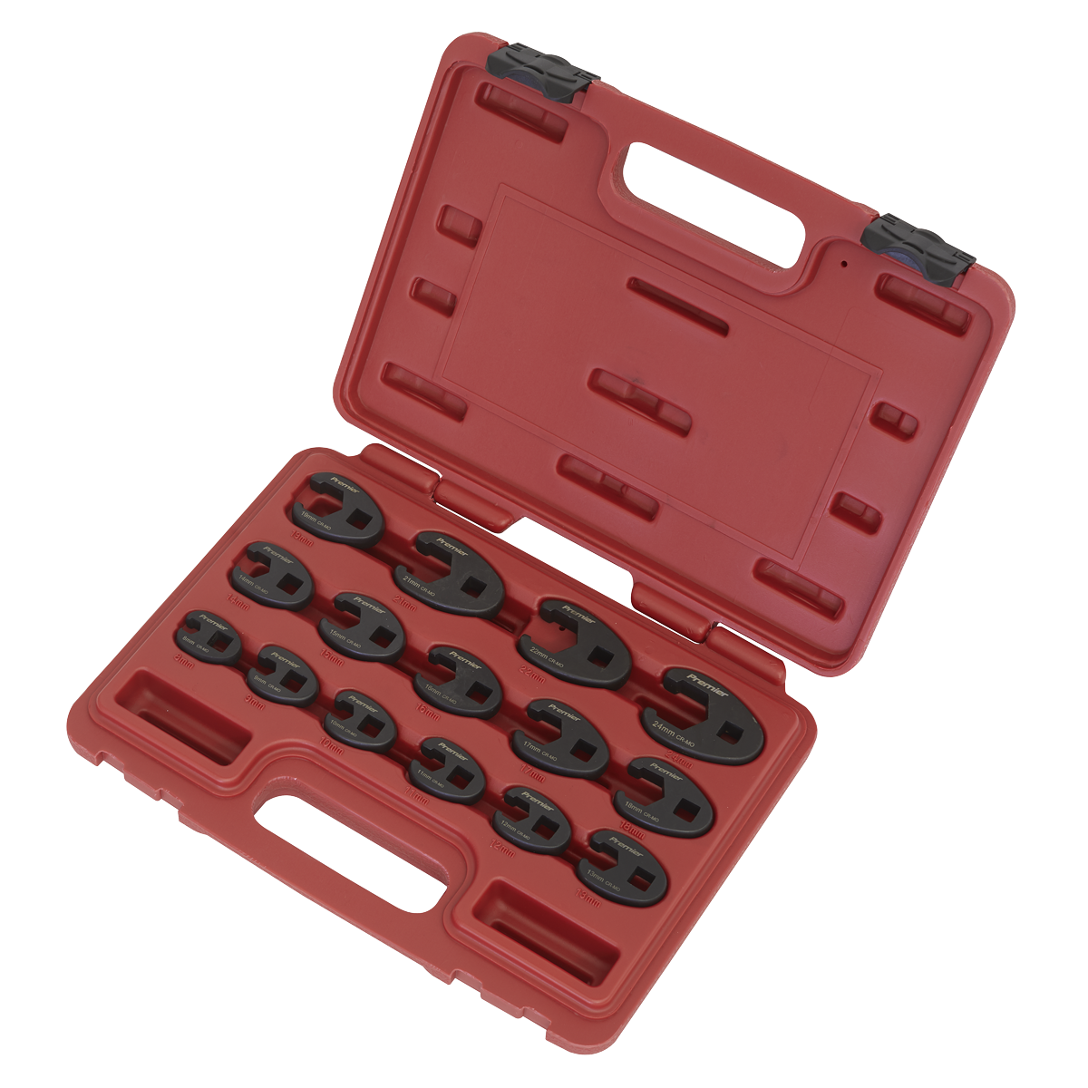 Sealey Crows Foot Spanner Set 15 Pieces 3/8" Square Drive - Metric AK5983