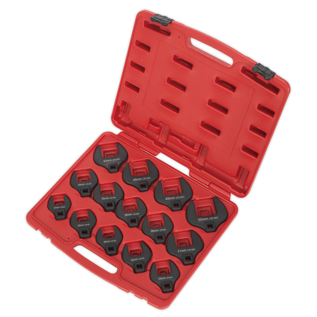 Sealey Crows Foot Spanner Set 14 Pieces 1/2" Square Drive Metric AK59831