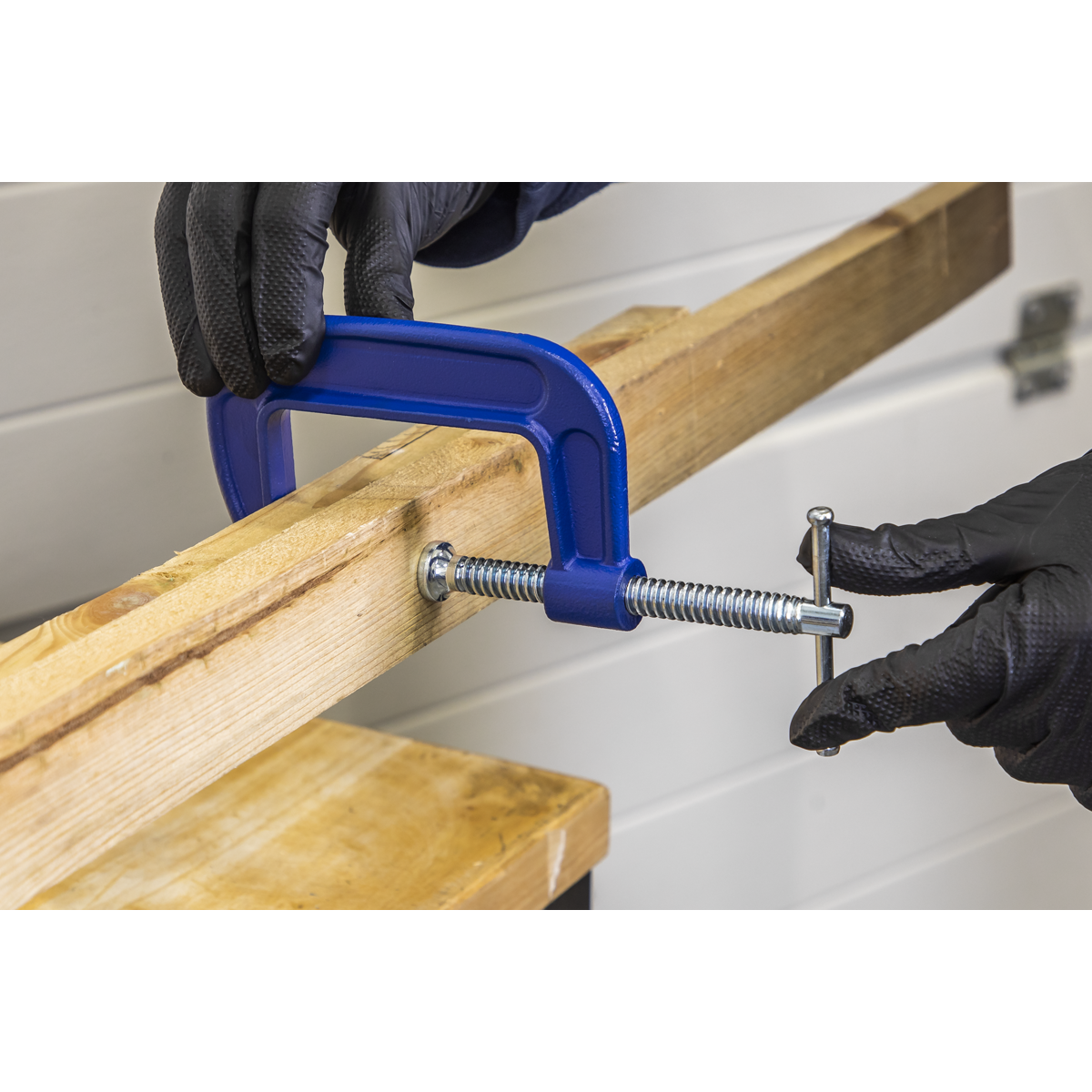Sealey G-Clamp Fitted With Swivel Tip To Reduce Marking 75mm Pack of 4 AK60034