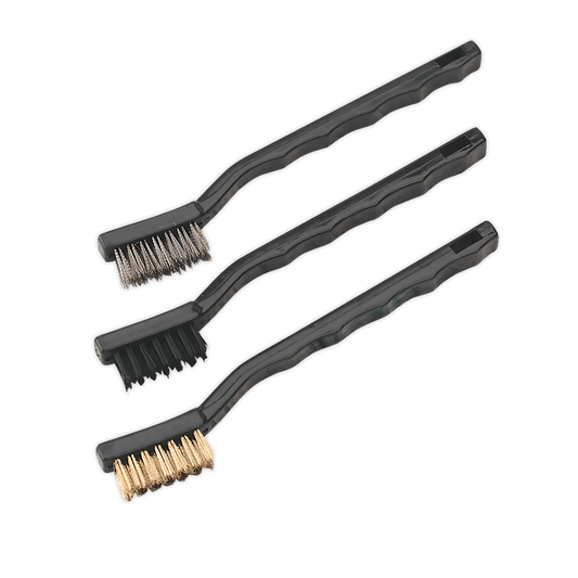 Sealey Miniature Composite Stocked Brush Set With Hanging Holes 3 Pieces AK9791