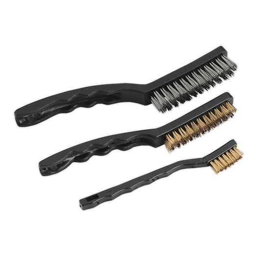 Sealey Auto Engineer’s Wire Brush Set With Composite Handles 3 Pieces AK9801