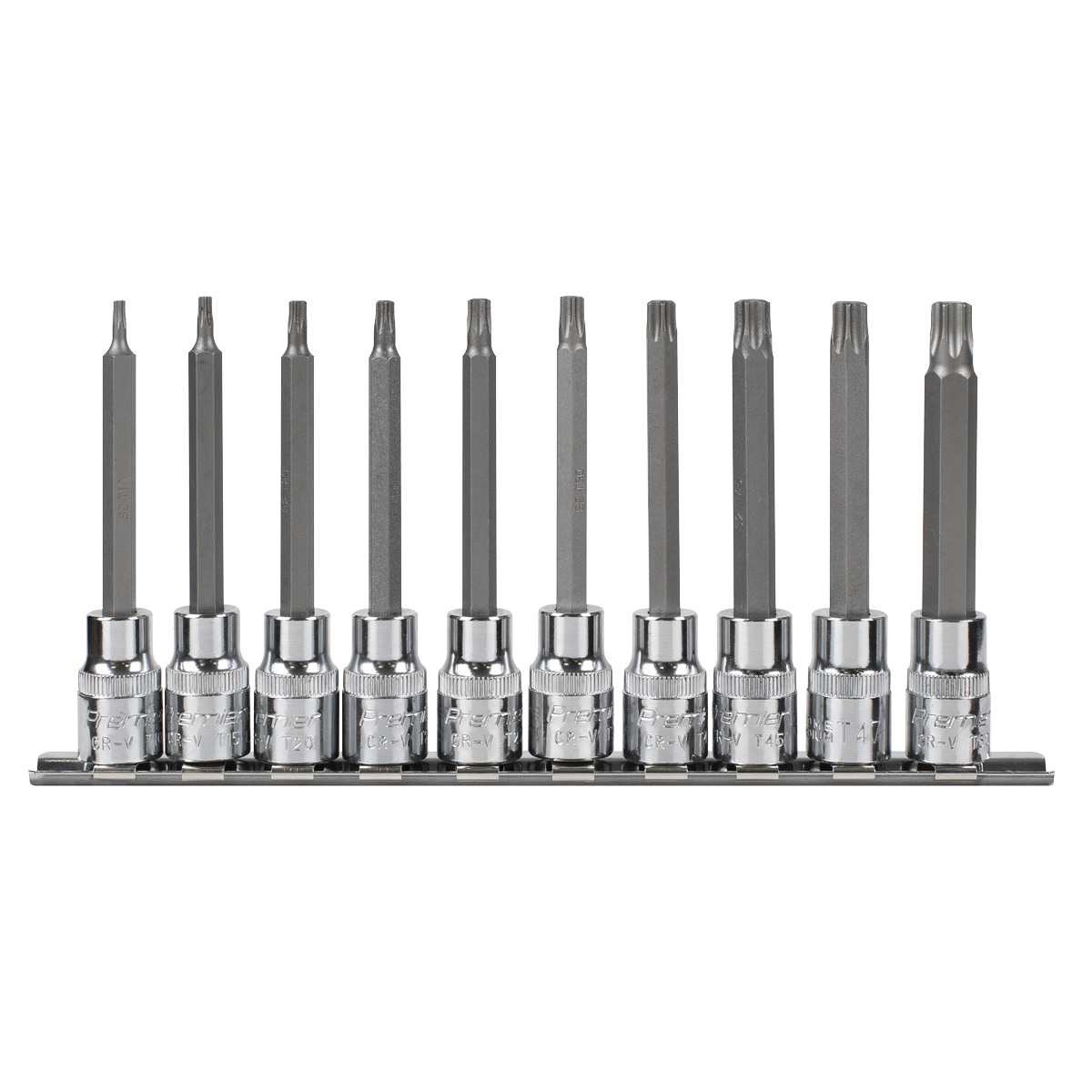 Sealey TRX-Star Socket Bit Set 10 Pieces 3/8" Square Drive - 100mm AK6236