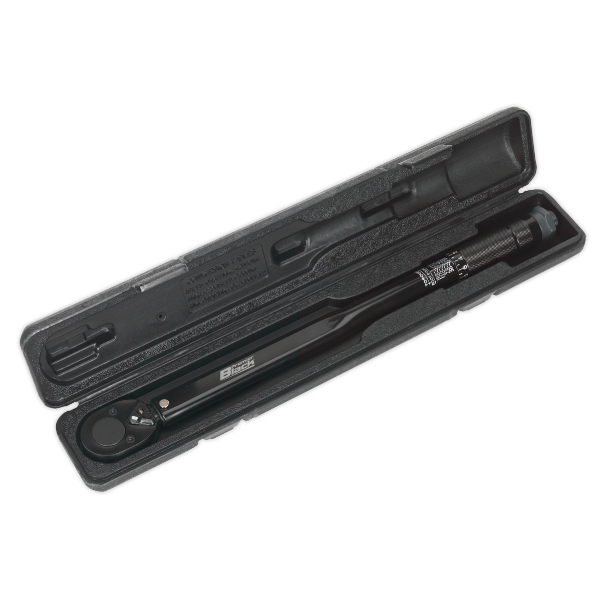 Sealey Micrometer Torque Wrench 1/2" Square Drive Calibrated Black Series AK624B