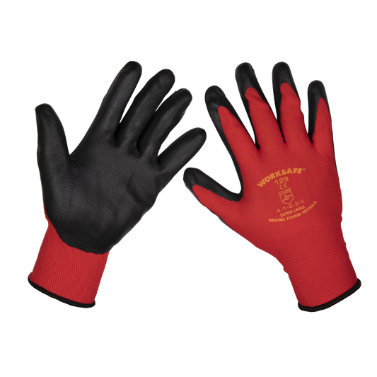 Sealey Flexi Grip Nitrile Palm Safety Gloves X-Large XL 12PK Pairs 9125XL/12