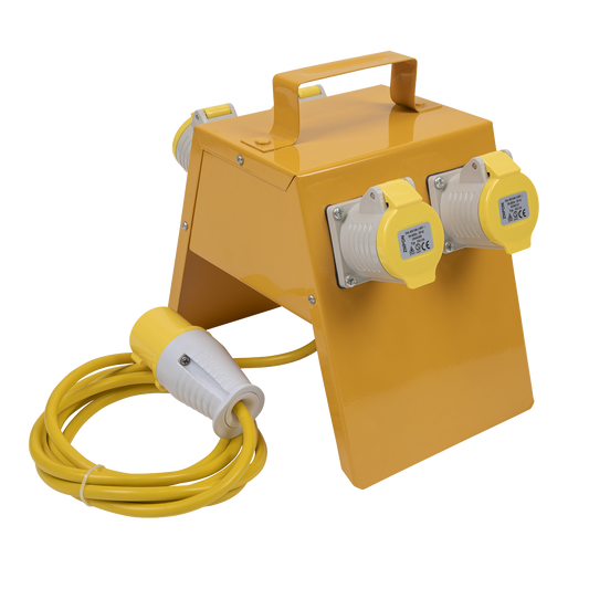Sealey CEE 4-Way Splitter Box 1.5mm Cable 16A Plug CEE Connector IP44 WSSB16