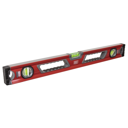 Sealey Spirit Level UV Resistant & Shockproof Vials 600mm Tool - Red AK9866