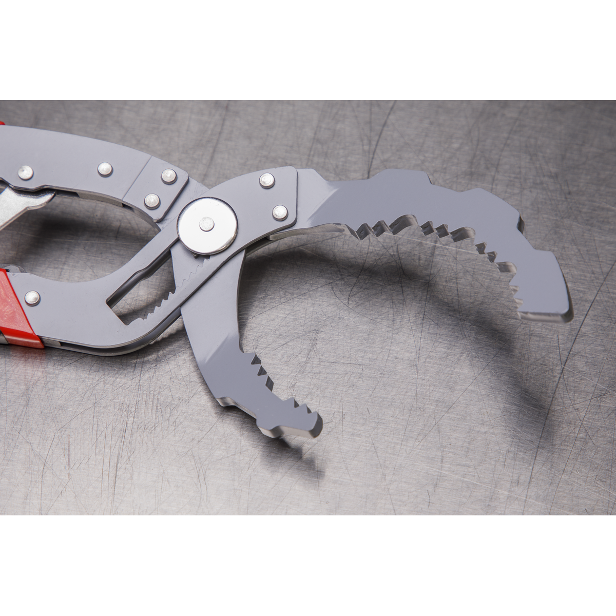 Sealey Self-Adjusting Oil Filter Pliers Angled Layered Steel Construction AK6421