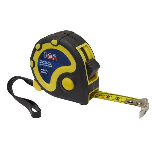 Sealey Rubber Measuring Tape 3M/10FT x 16mm Metric Imperial Wrist Strap AK988