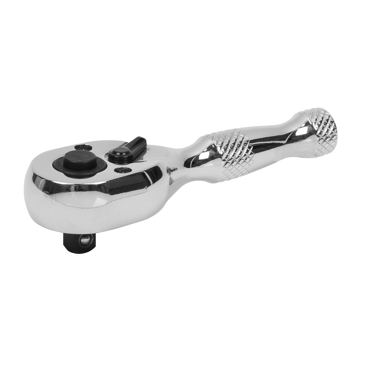 Sealey Stubby Ratchet Wrench 1/4" Square Drive Pear-Head Flip Reverse AK660S