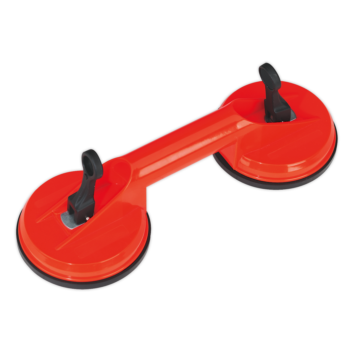 Sealey Suction Gripper Twin Head With Push-Lock Levers 120mm - Red AK9892