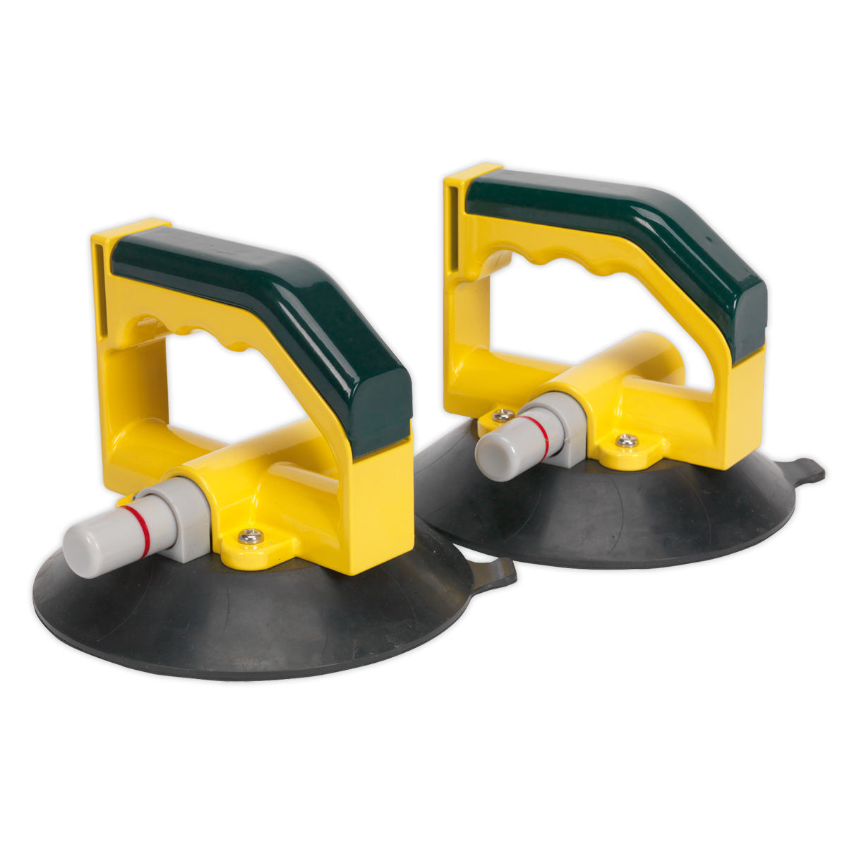 Sealey Twin Profiled Rubber Vacuum Suction Cup Lifting 30kg - Pair AK98943