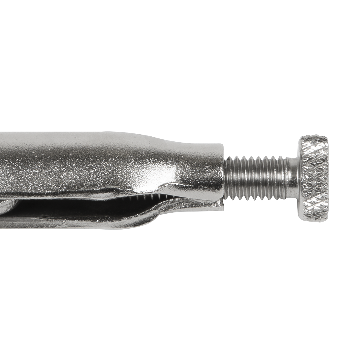 Sealey Locking Pliers Curved Jaws 190mm 0-38mm Capacity Knurled Silver AK6820