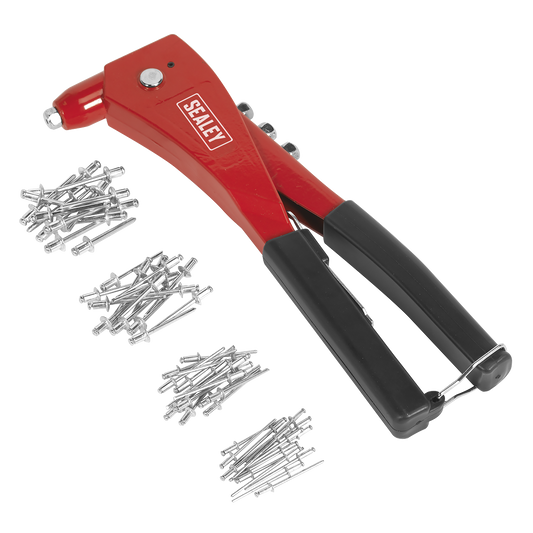 Sealey Hand Riveter Kit With Heat Treated Chrome Steel Jaws - Red/Black AK99