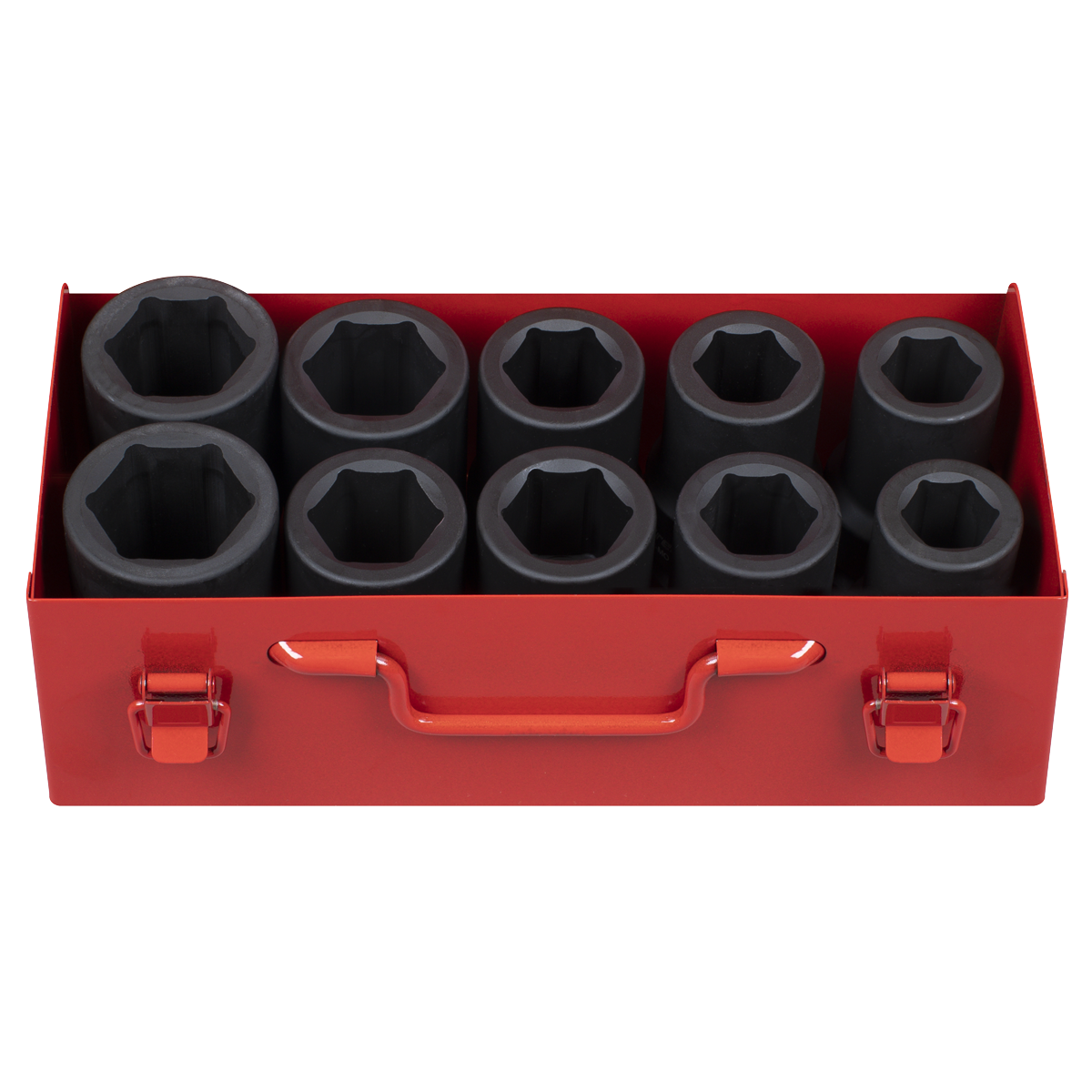 Sealey Impact Socket Set 10 Pieces Deep 1" Square Drive Metric/Imperial AK689