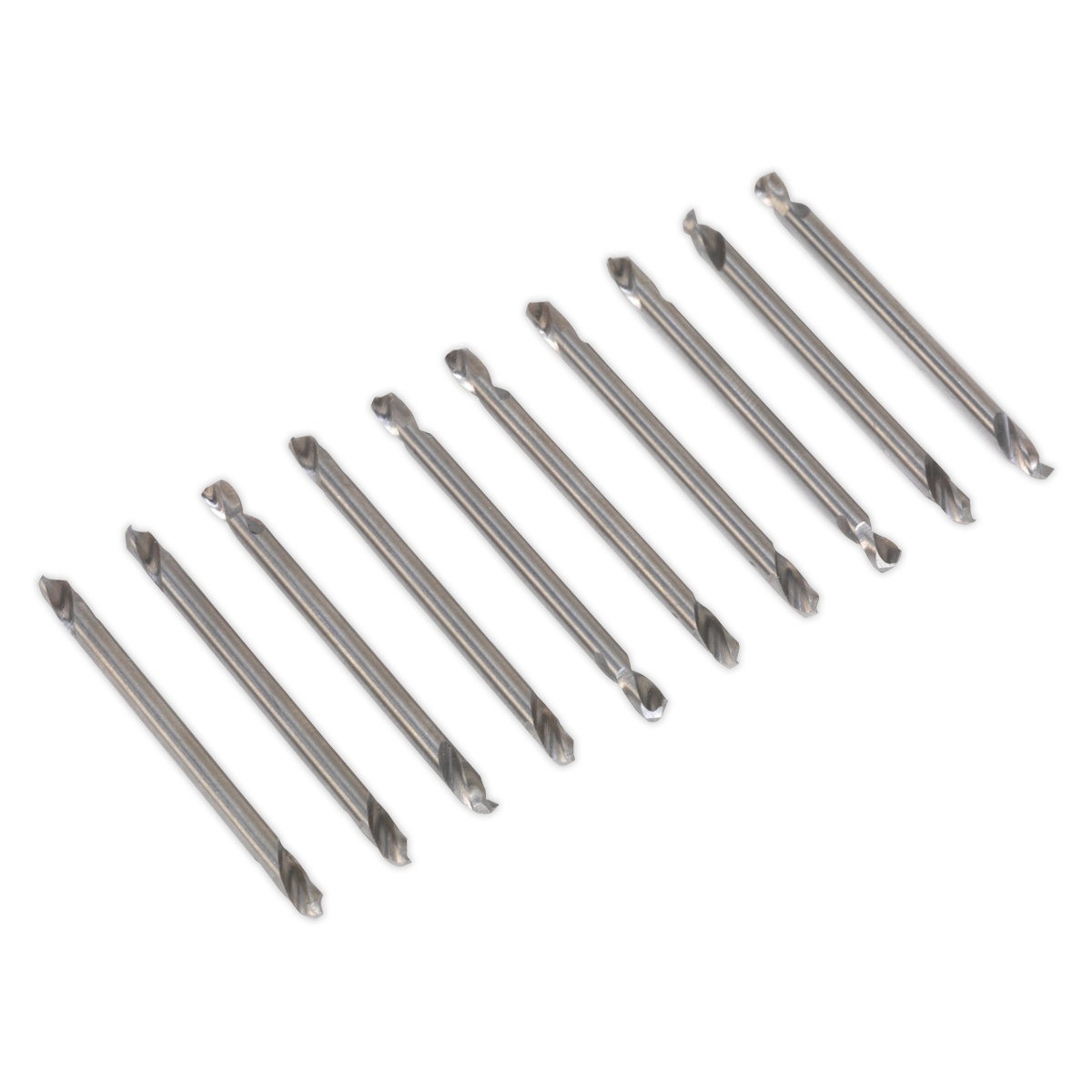 Sealey High-Speed Double End Drill Bit Set 10 Pieces 1/8" Silver AK9910
