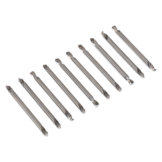 Sealey High-Speed Double End Drill Bit Set 10 Pieces 1/8" Silver AK9910