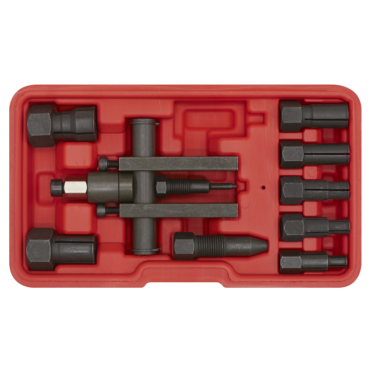 Sealey Screw-Type Bridge Extractor Bearing Puller Set 10 Pieces Black AK7160