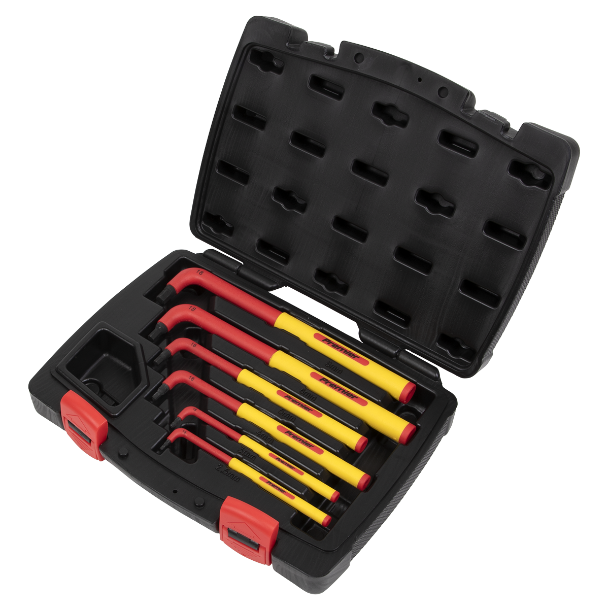 Sealey Hex Key Extra-Long VDE Set 6 Pieces Chemically Blackened Finish AK7177