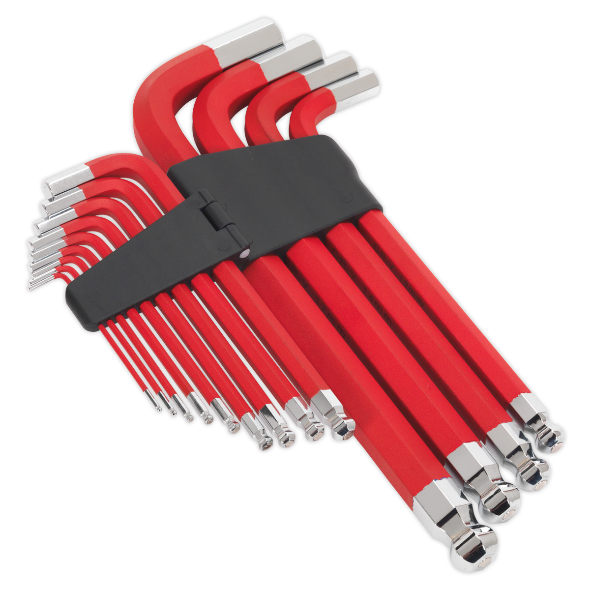 Sealey Jumbo Ball-End Hex Key Set 13 Pieces Anti-Slip - Metric 83-280mm AK7187